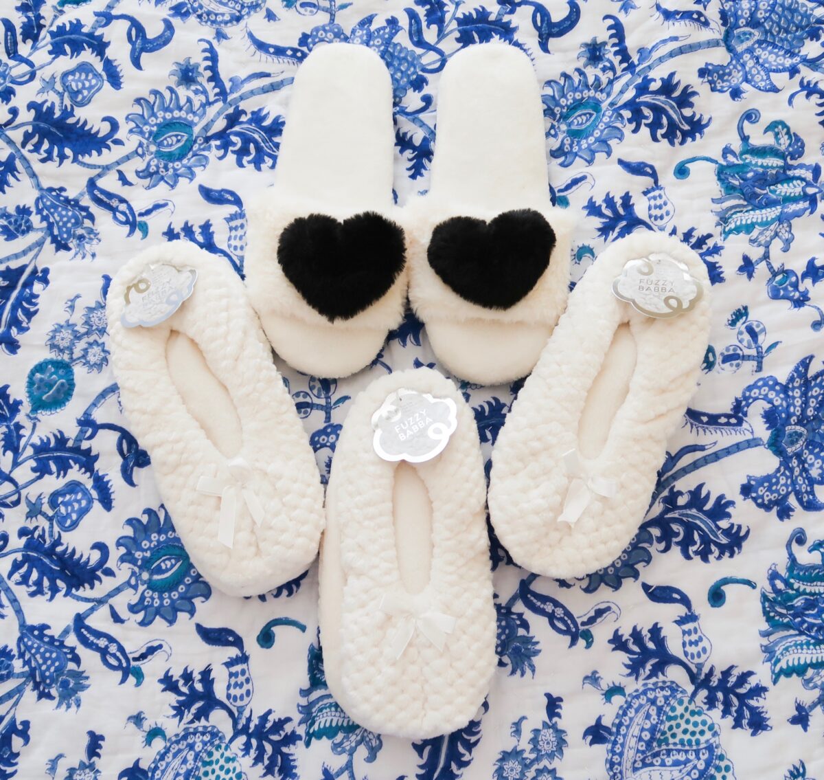 fuzzy bride slippers