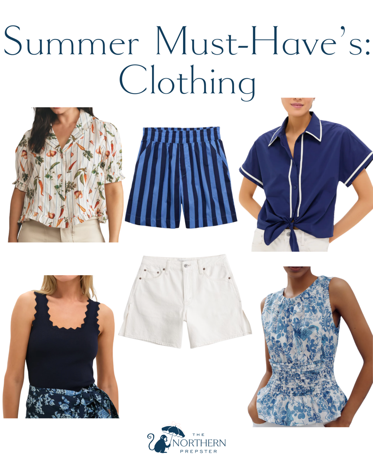 summer fashion must-have's. shirts and shorts for summer