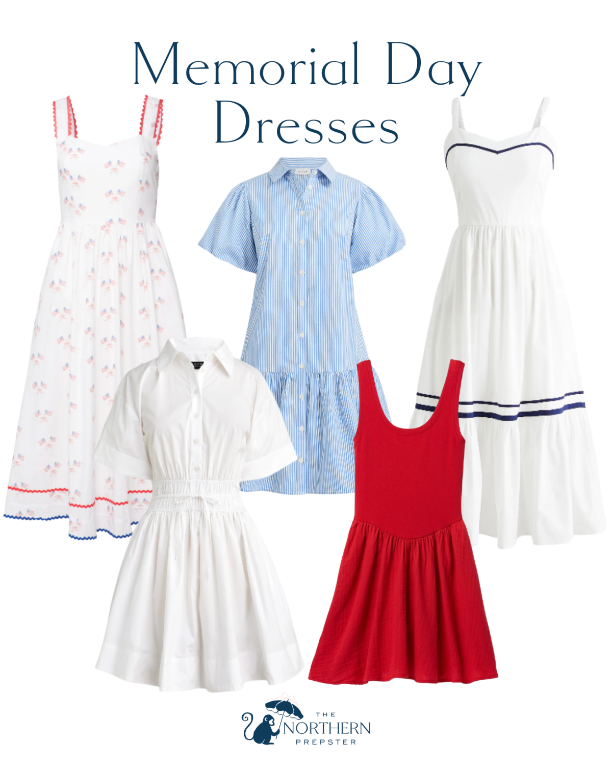 Memorial Day dresses. Dresses for summer. Summer holiday outfit ideas.